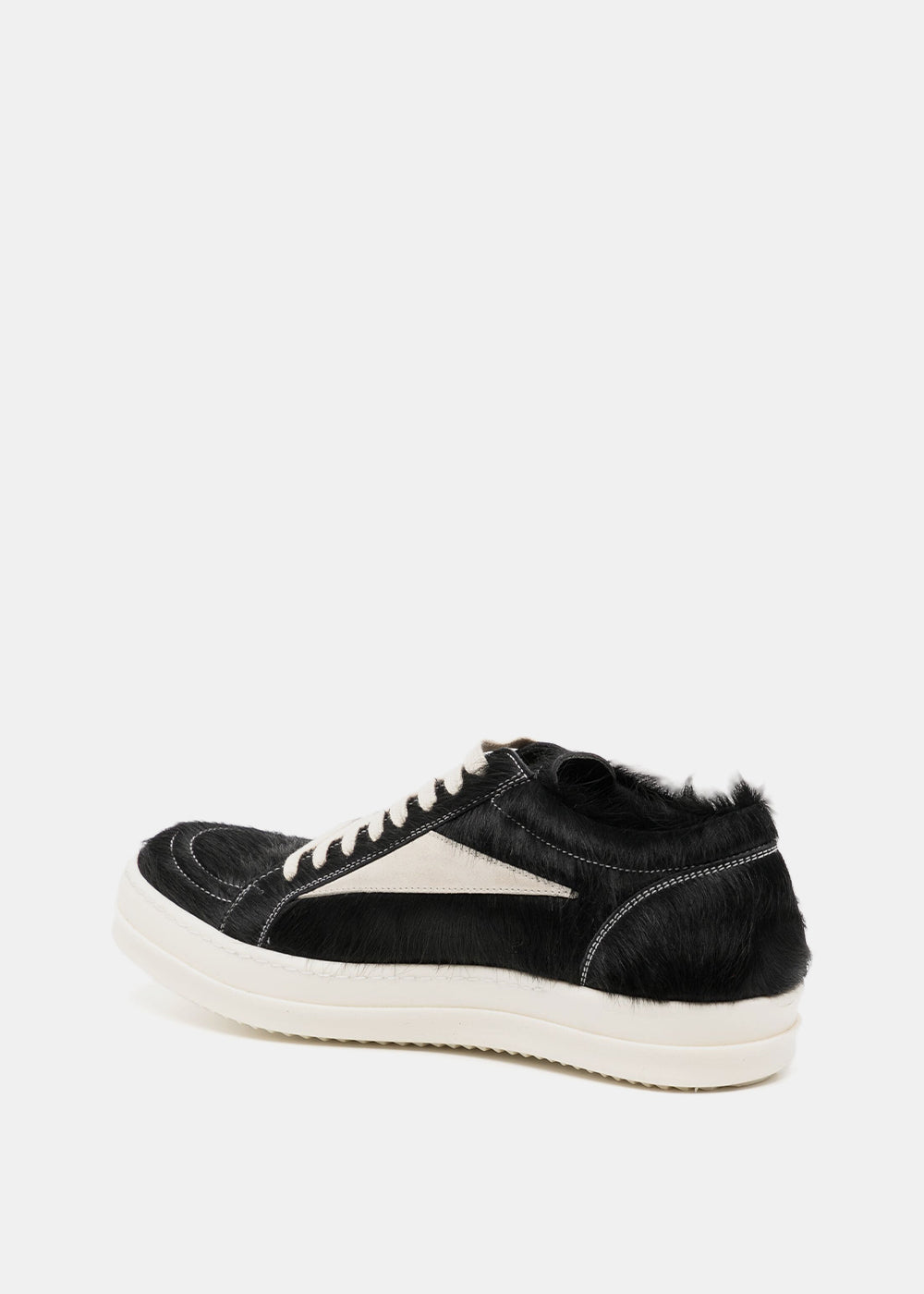 Black Vintage Low-Top Pony Hair Sneakers Rick owens оригінал – Купити в Україні – детальний вид