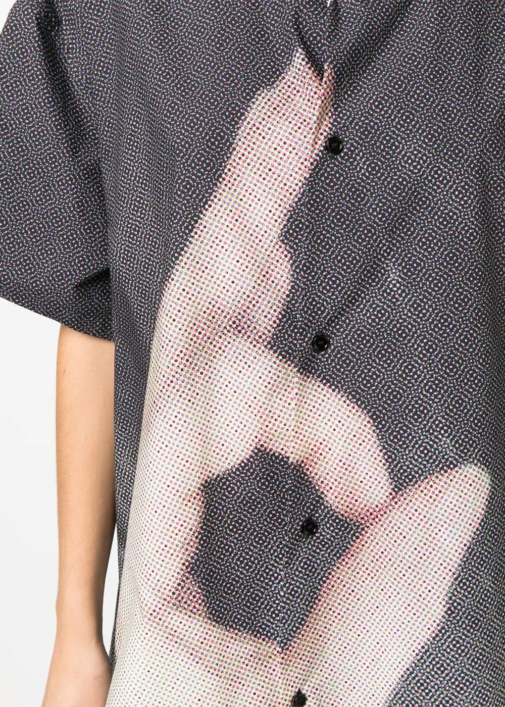 Оригінальна Grey Hand-Print Shirt-Dress Maison margiela – збільшений вид
