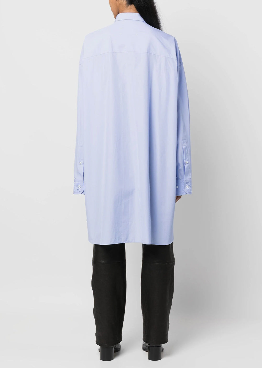 Light Blue Longline Poplin Shirt Maison margiela – Гарантія оригінальності – збільшений вид