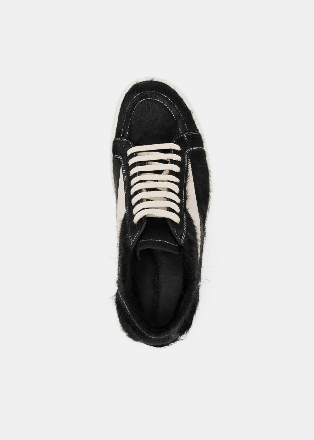 Black Vintage Low-Top Pony Hair Sneakers Rick owens оригінал – Купити в Україні – збільшений вид