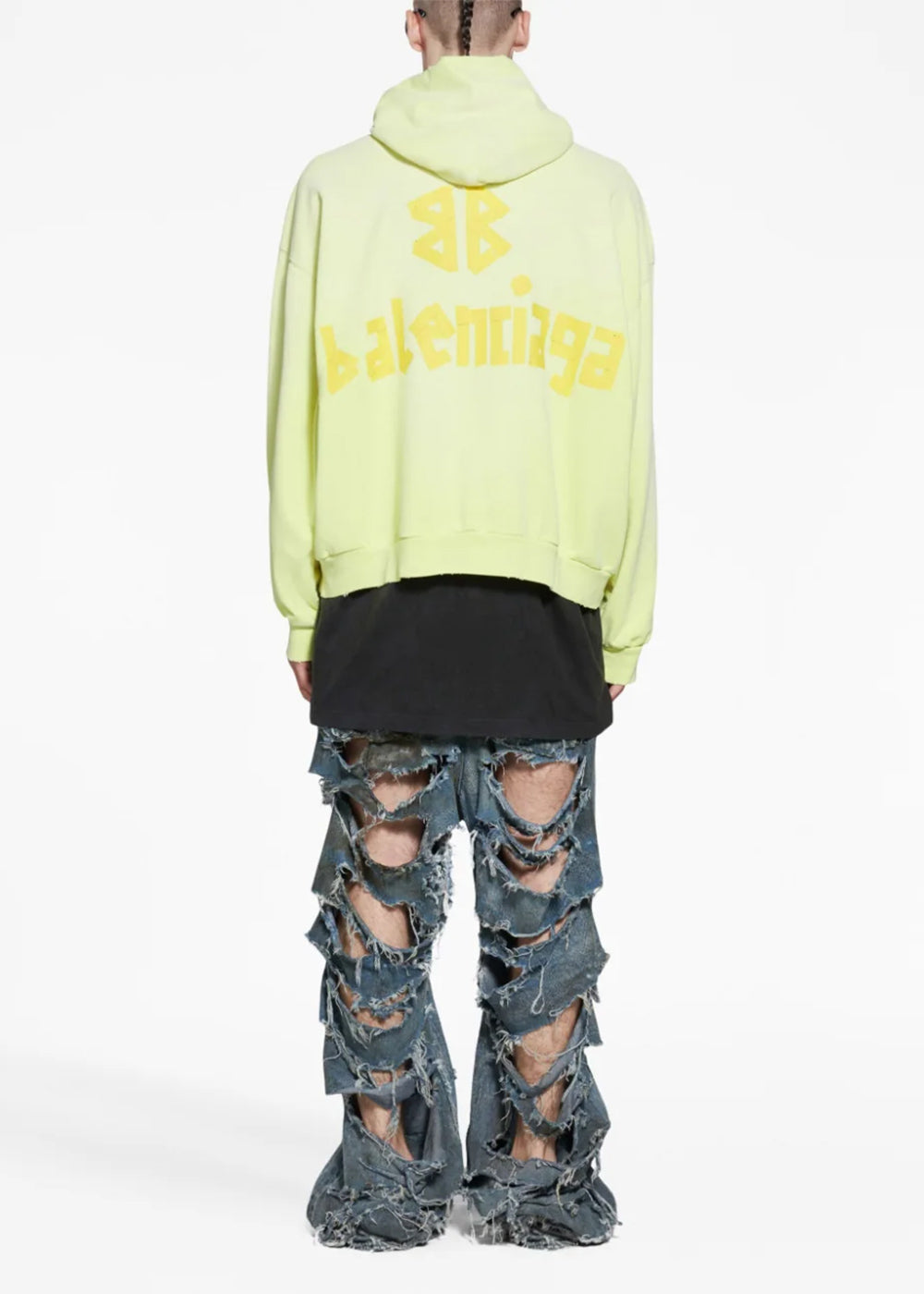 Yellow Ripped Pocket Hoodie Balenciaga оригінал – Купити в Україні – збільшений вид