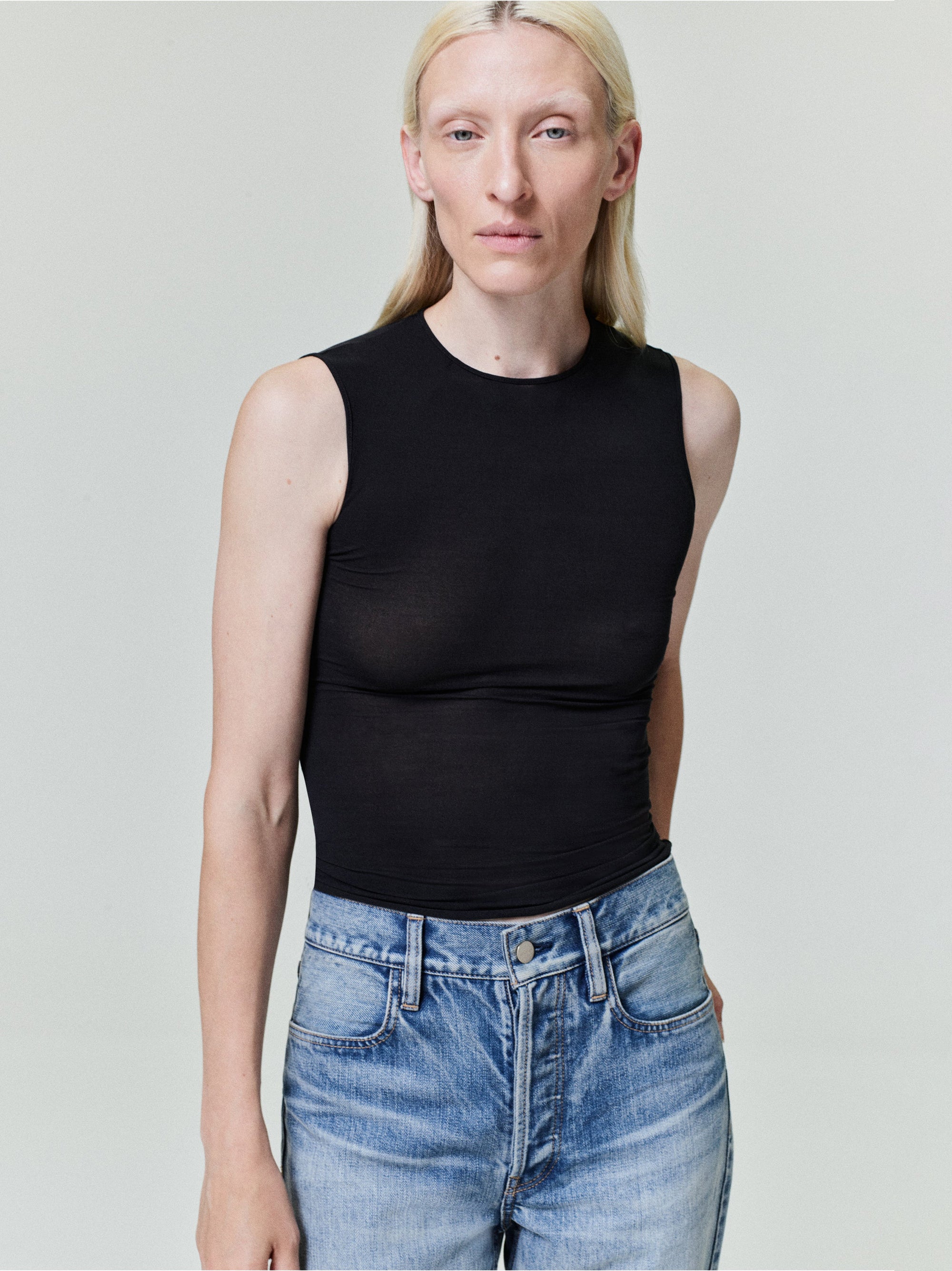 Womens Silk Stretch Tank Top Fear of god – Гарантія оригінальності – боковий вид