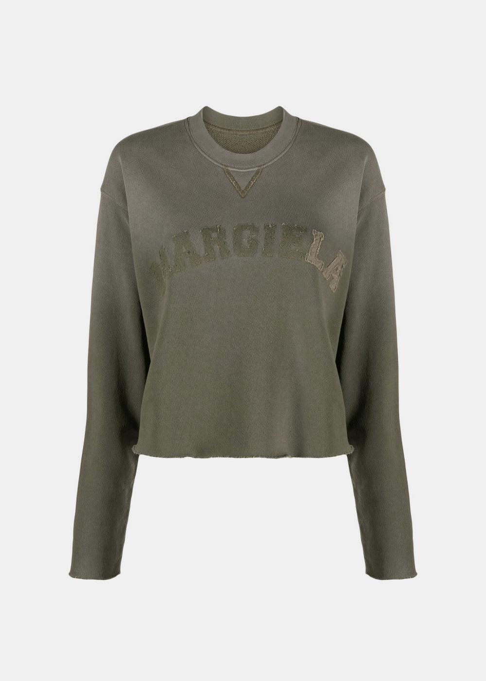 Olive Logo-Patch Sweatshirt Maison margiela – Гарантія оригінальності – боковий вид