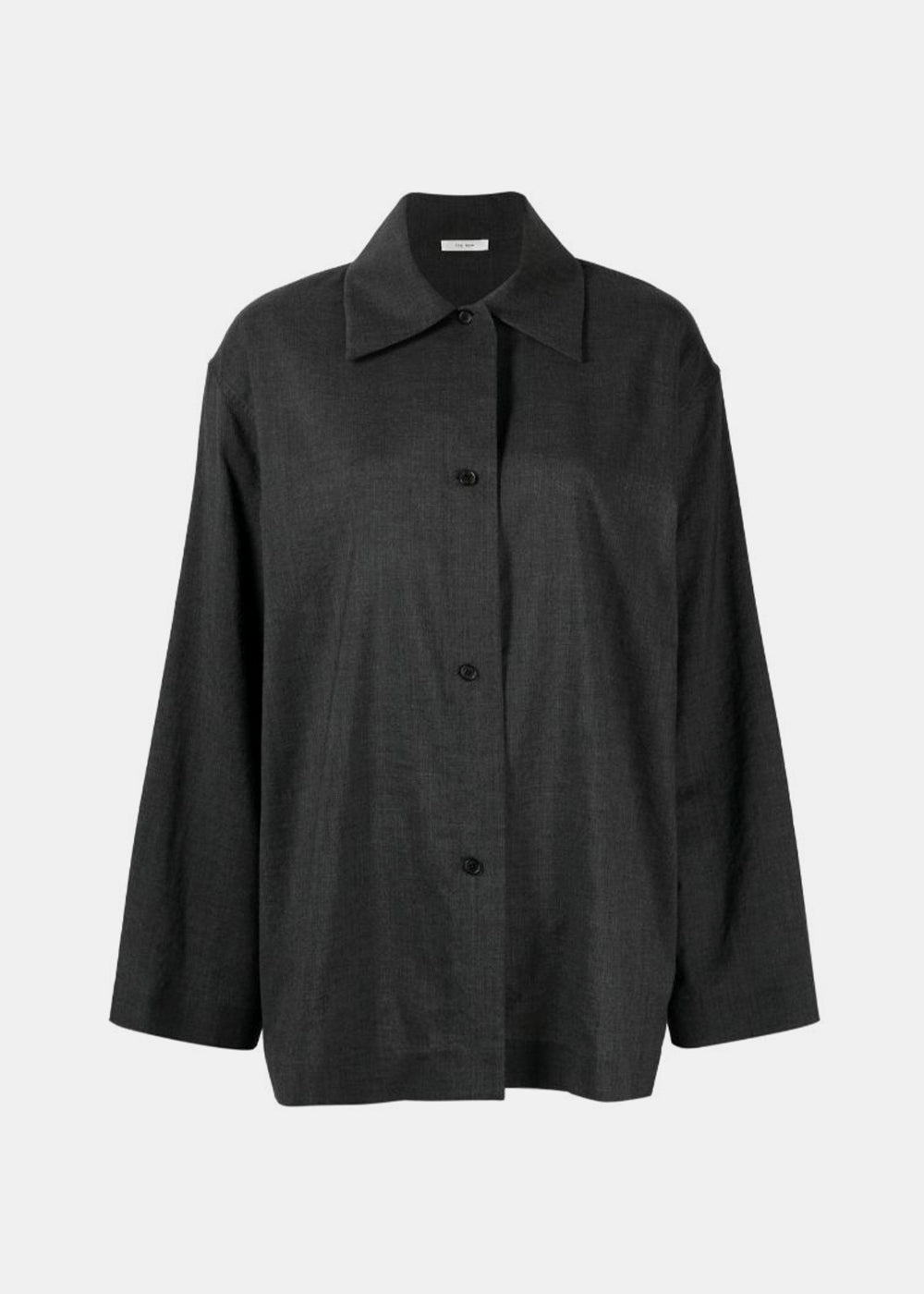 Оригінальна Grey Rigel Spread Collar Shirt The row – боковий вид