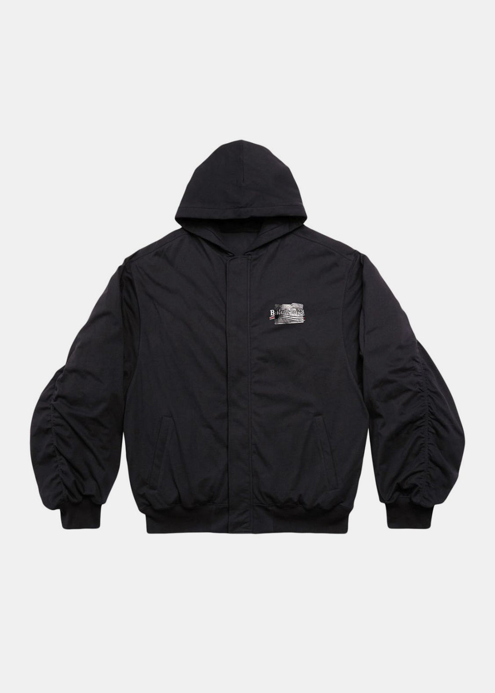 Black Padded Bomber Hoodie Balenciaga оригінал – Купити в Україні – боковий вид
