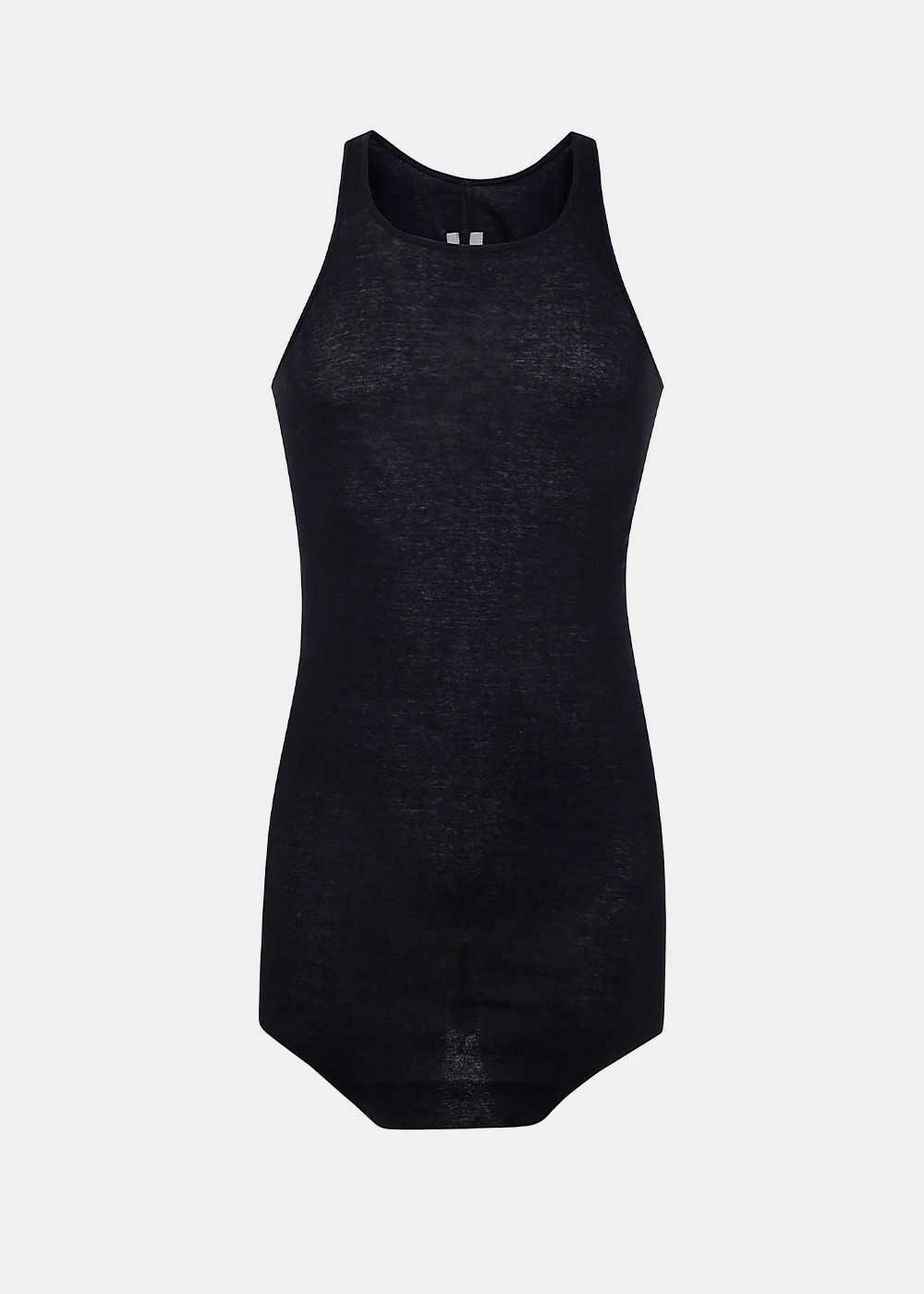 Black Rib Tank Top Rick owens – Гарантія оригінальності – боковий вид