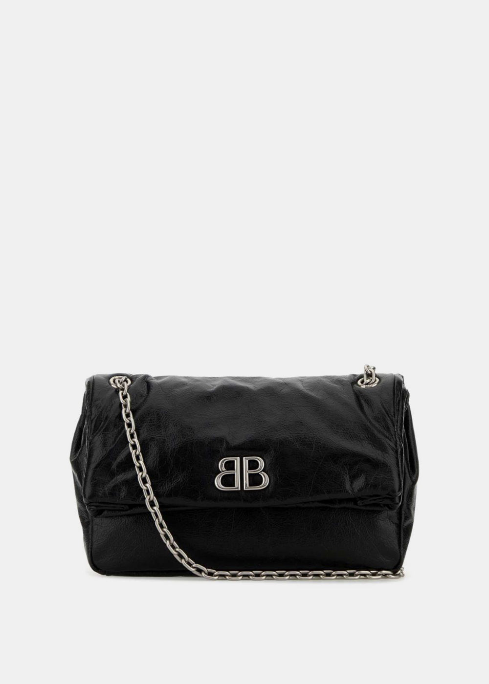 Оригінальна Black Medium Monaco Chain Bag Balenciaga – боковий вид