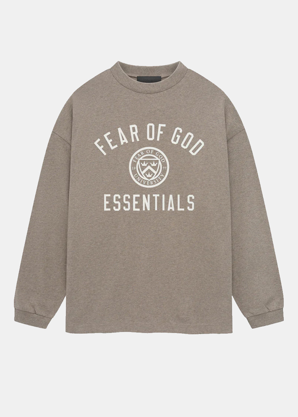 Heather Grey Jersey Long Sleeve Tee Fear of god – Гарантія оригінальності – боковий вид