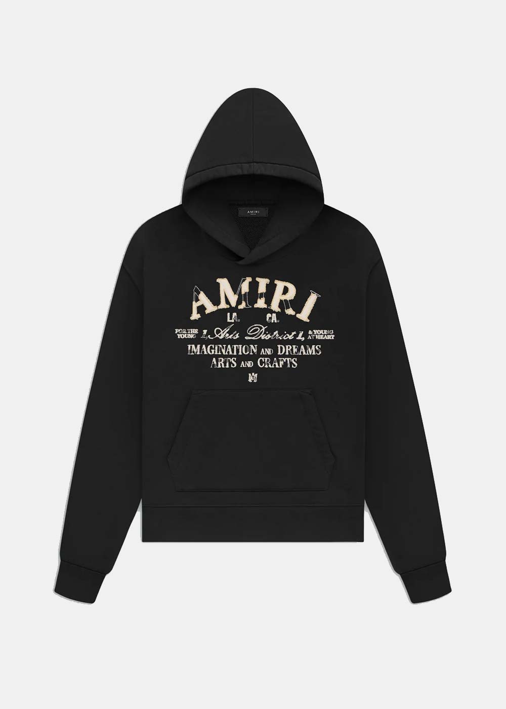 Black Distressed Arts District Hoodie Amiri – Гарантія оригінальності – боковий вид