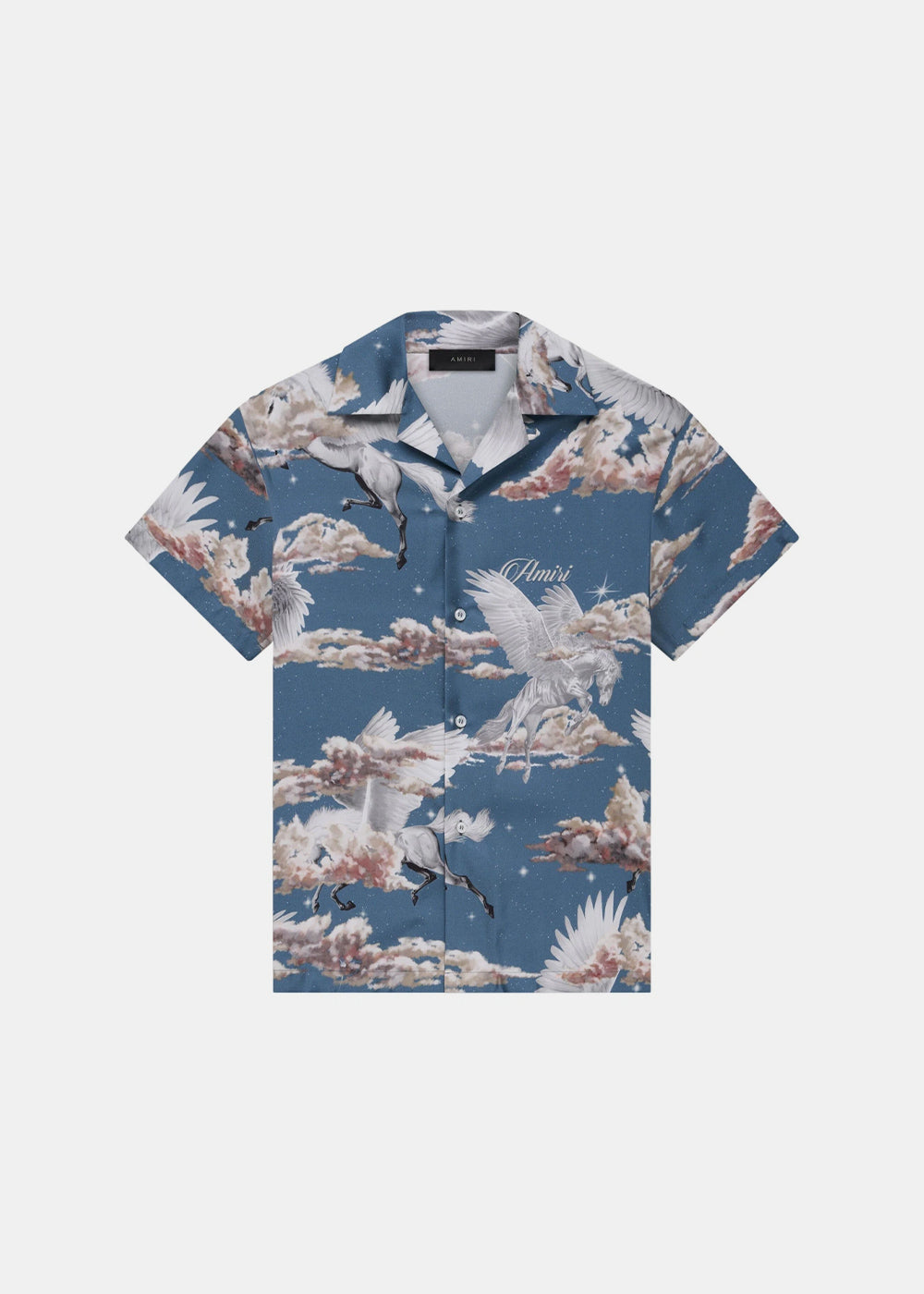 Blue All Over Pegasus Bowling Shirt Amiri оригінал – Купити в Україні – боковий вид