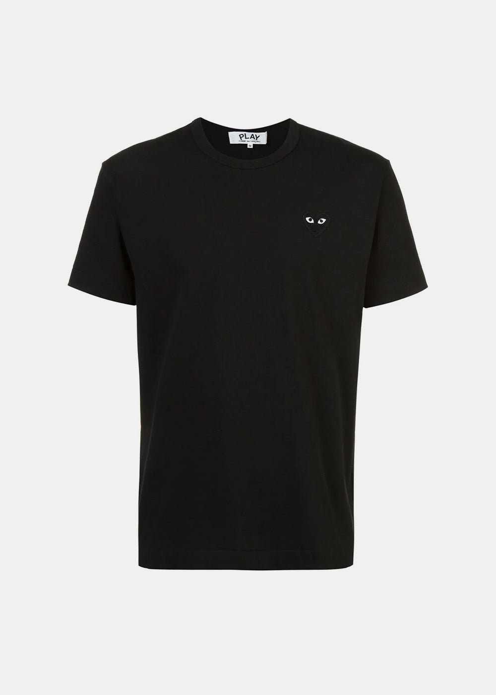 Black & Black Heart Patch T-Shirt Comme des garcons – Гарантія оригінальності – боковий вид