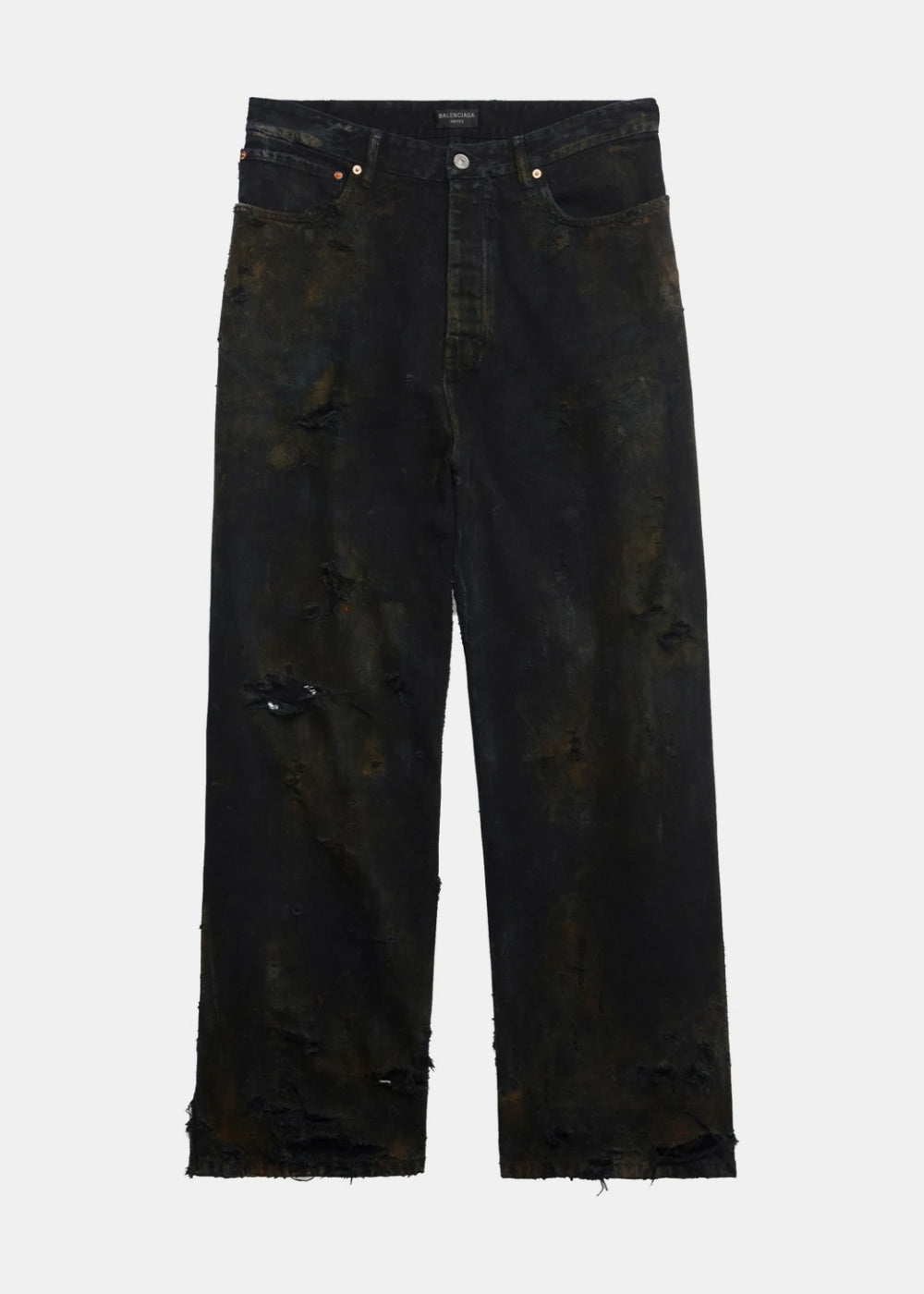 Black Super Destroyed Pants Balenciaga оригінал – Купити в Україні – боковий вид