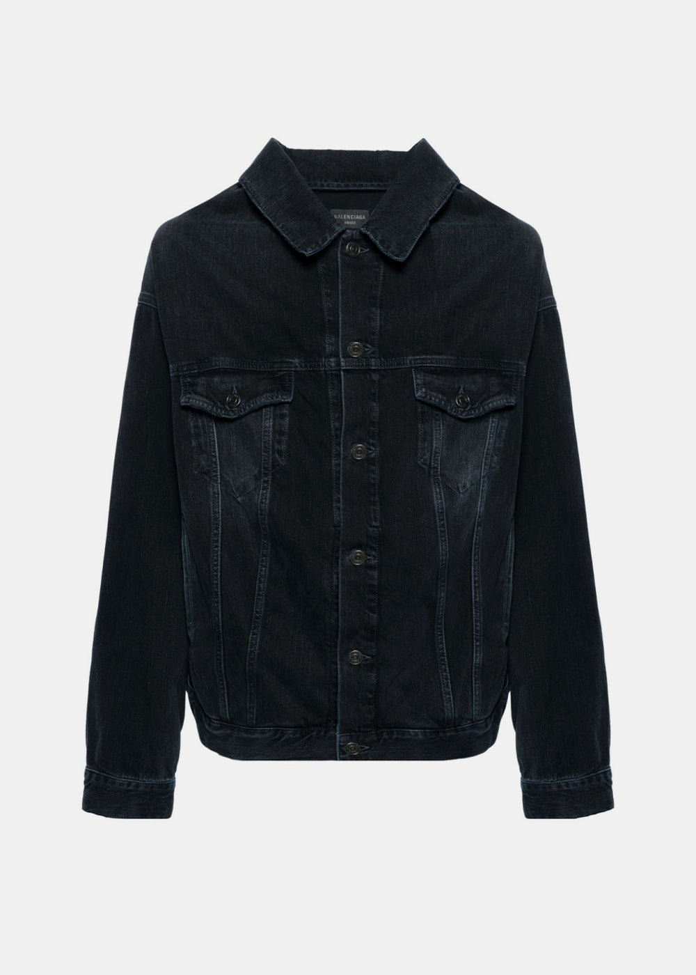 Blue Black Off Shoulder Jacket Balenciaga оригінал – Купити в Україні – боковий вид