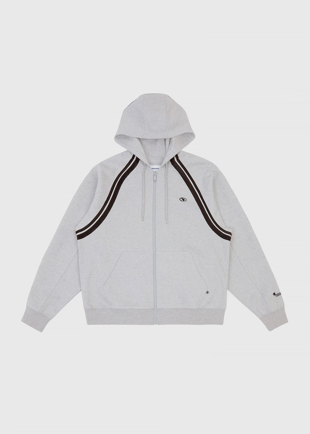 Grey Zip Up Hoodie Ader error – Гарантія оригінальності – боковий вид