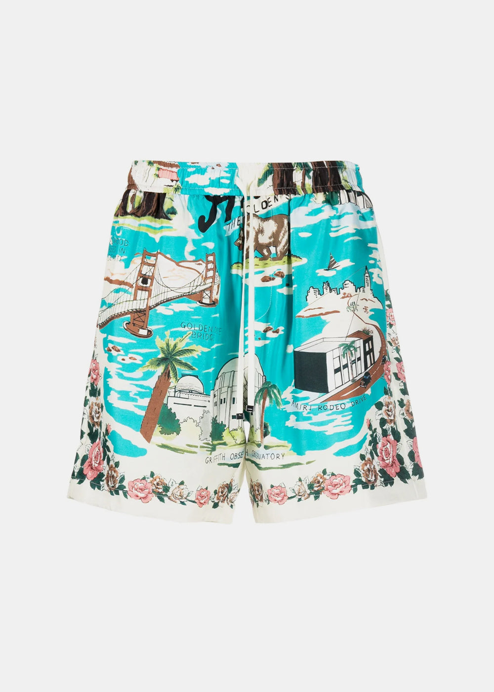 Оригінальна Multicolor California Hawaiian Pyjama Shorts Amiri – боковий вид