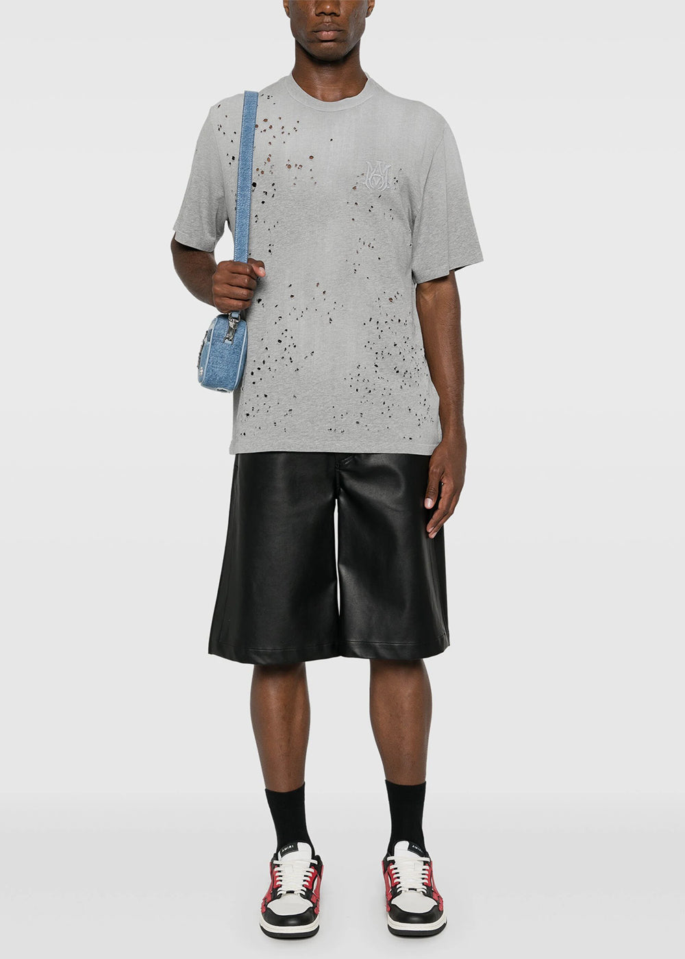 Grey Ma Shotgun Embroidered T-Shirt Amiri оригінал – Купити в Україні – вид ззаду
