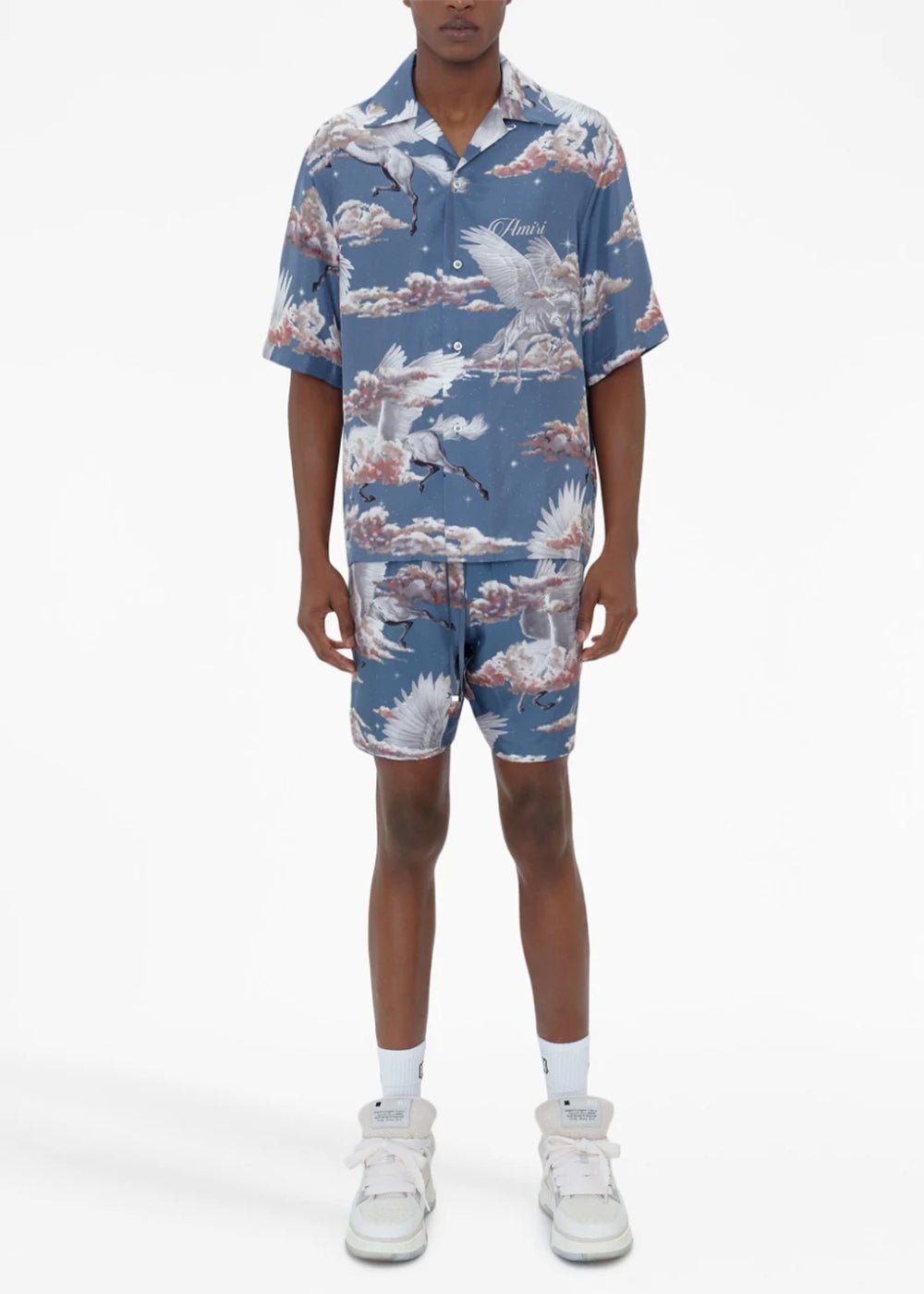 Blue All Over Pegasus Bowling Shirt Amiri оригінал – Купити в Україні – вид ззаду