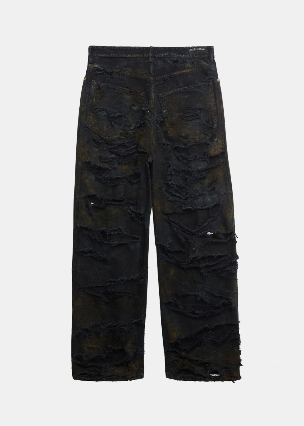 Black Super Destroyed Pants Balenciaga оригінал – Купити в Україні – вид ззаду