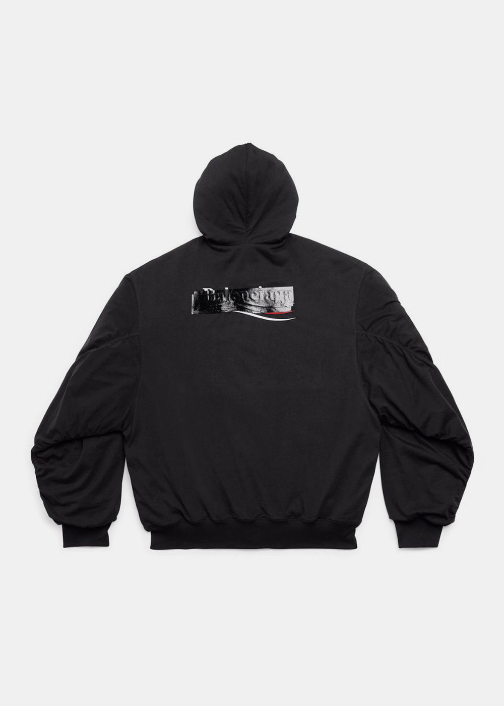 Black Padded Bomber Hoodie Balenciaga оригінал – Купити в Україні – вид ззаду