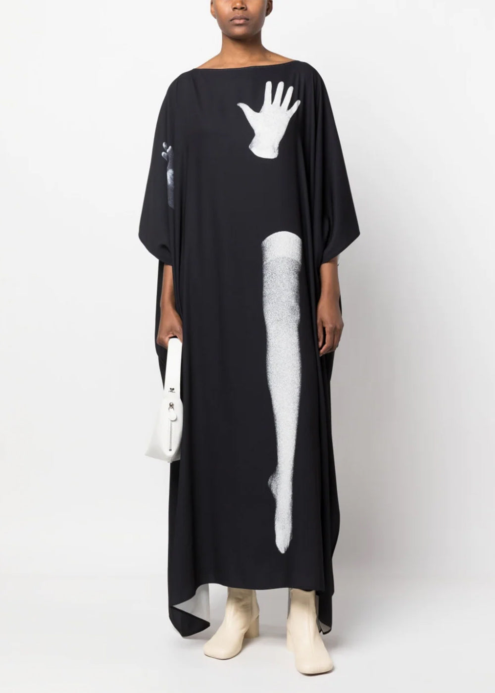 Оригінальна Black Body-Print Tunic Long Dress Maison margiela – вид ззаду