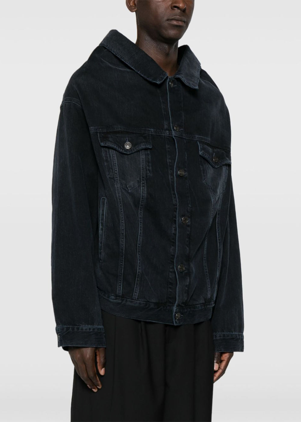Blue Black Off Shoulder Jacket Balenciaga оригінал – Купити в Україні – детальний вид