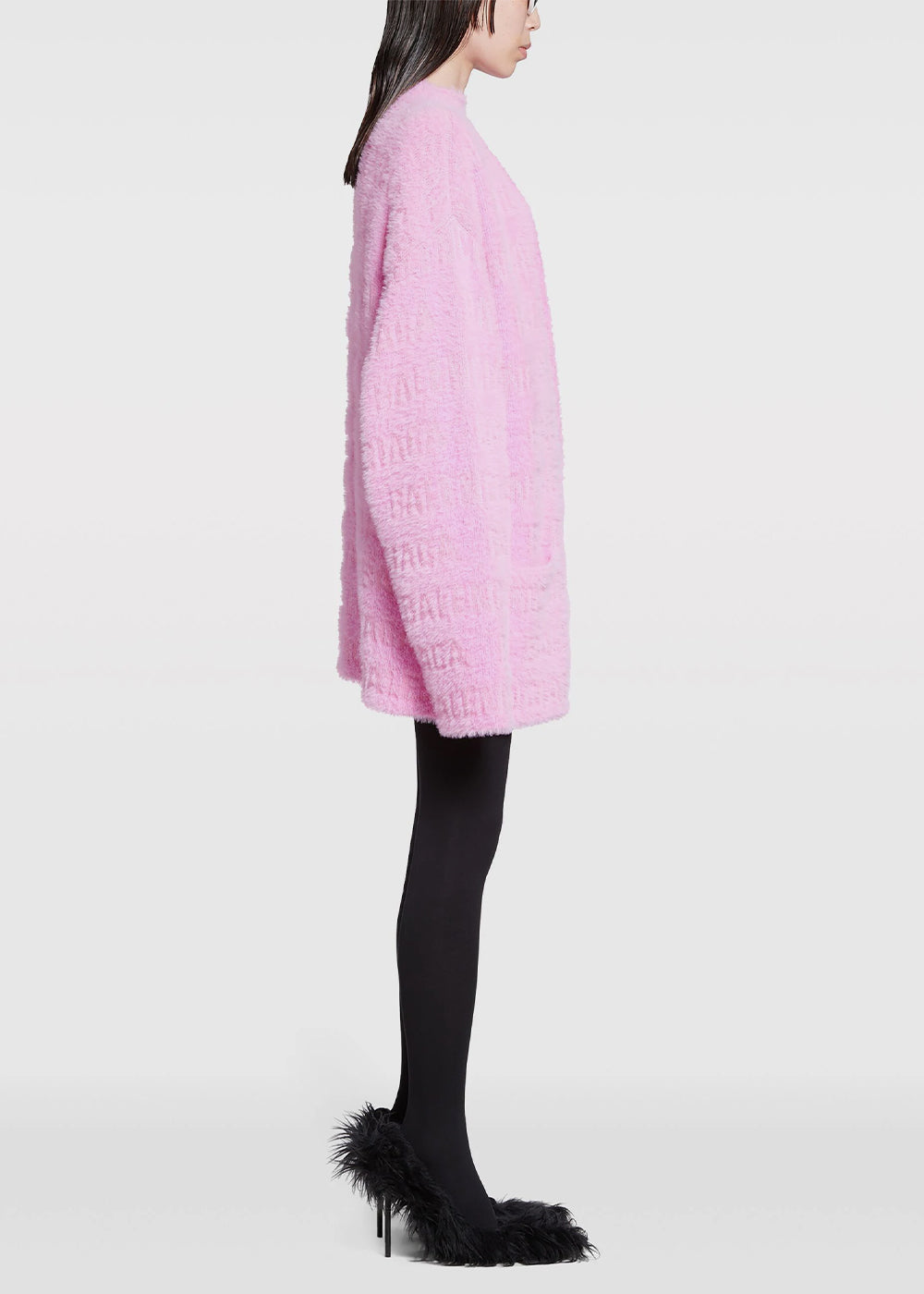 Pink Furry Cardigan Balenciaga – Гарантія оригінальності – детальний вид