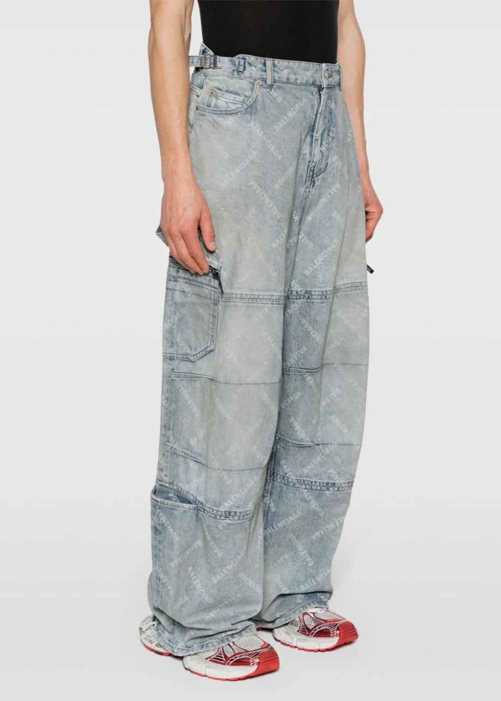 Blue Denim Cargo Pants Balenciaga – Гарантія оригінальності – детальний вид