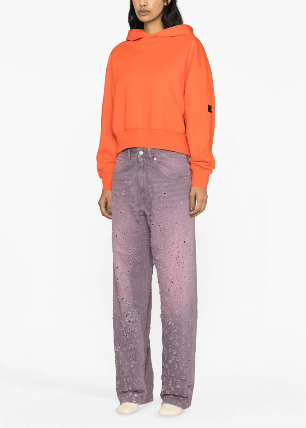 Оригінальна Purple Distressed-Effect Jeans Maison margiela – детальний вид
