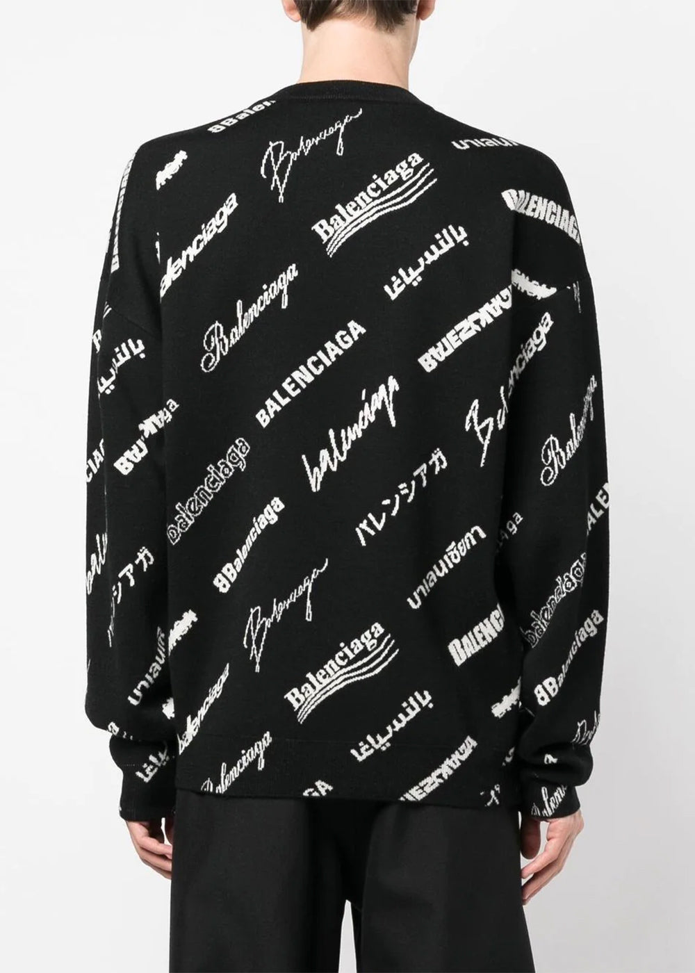 Black Logo Monogram Sweater Balenciaga – Гарантія оригінальності – збільшений вид
