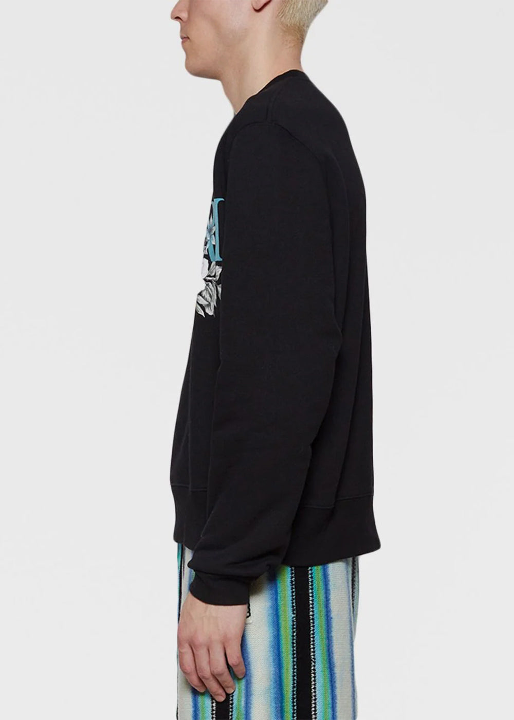 Black Floral Amiri Logo Crewneck Amiri – Гарантія оригінальності – збільшений вид