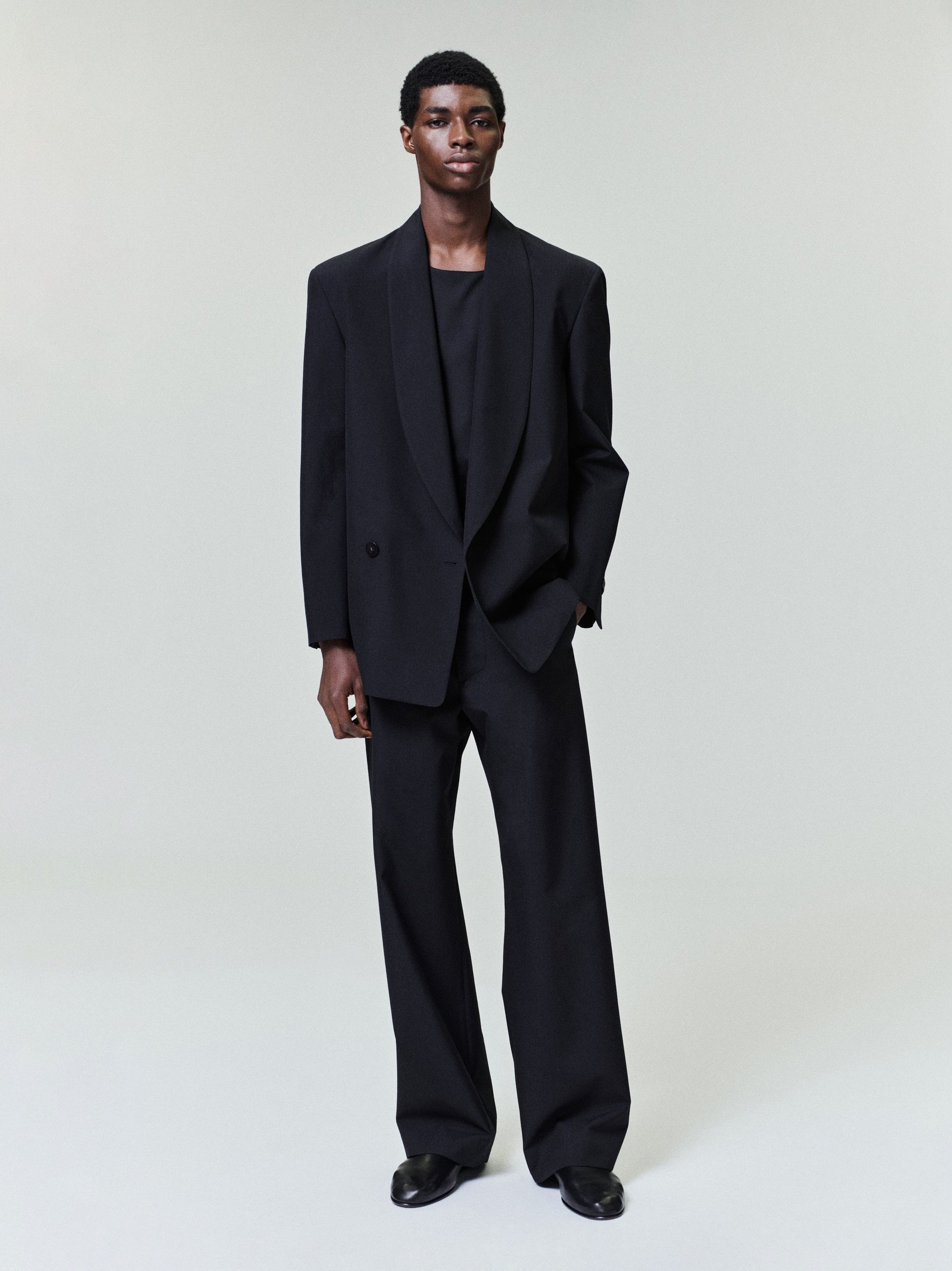 Оригінальна Wool Poplin Casual Flat Front Pants Fear of god – боковий вид - FEAR OF GOD