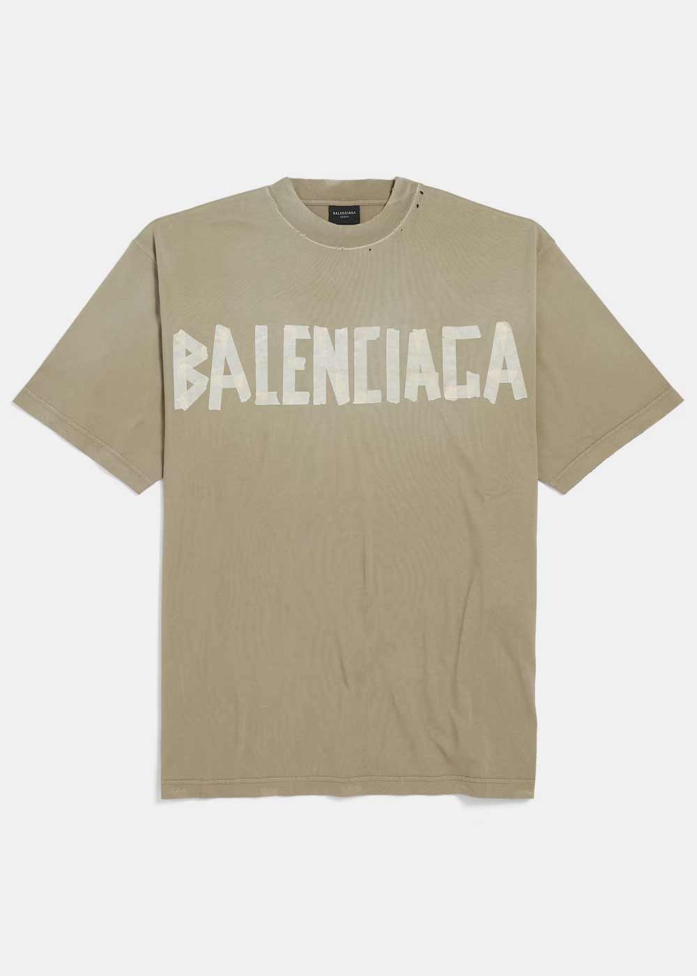 Army Green Medium Fit T-Shirt Balenciaga – Гарантія оригінальності – боковий вид