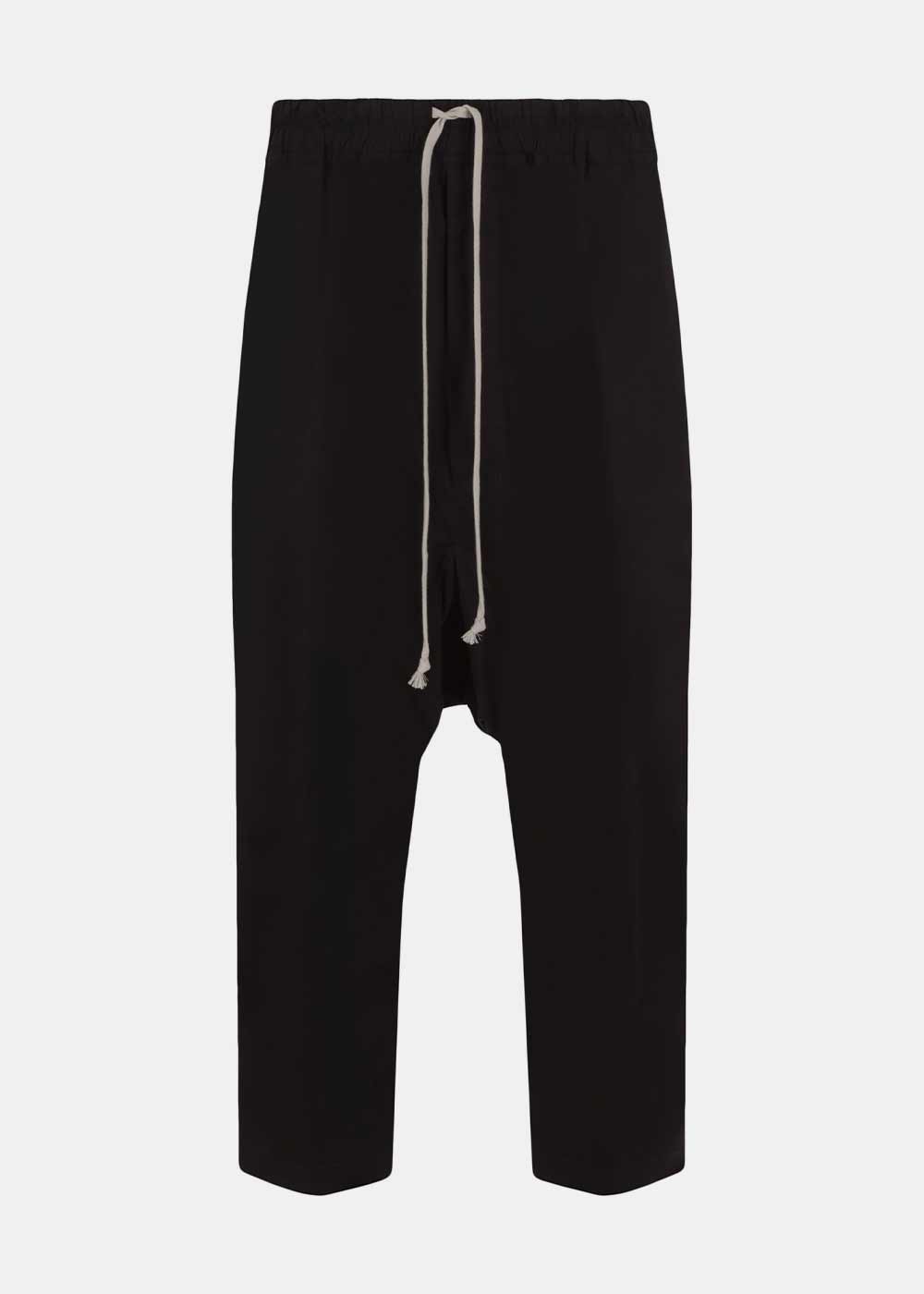 Black Drawstring Cropped Pants Rick owens оригінал – Купити в Україні – боковий вид
