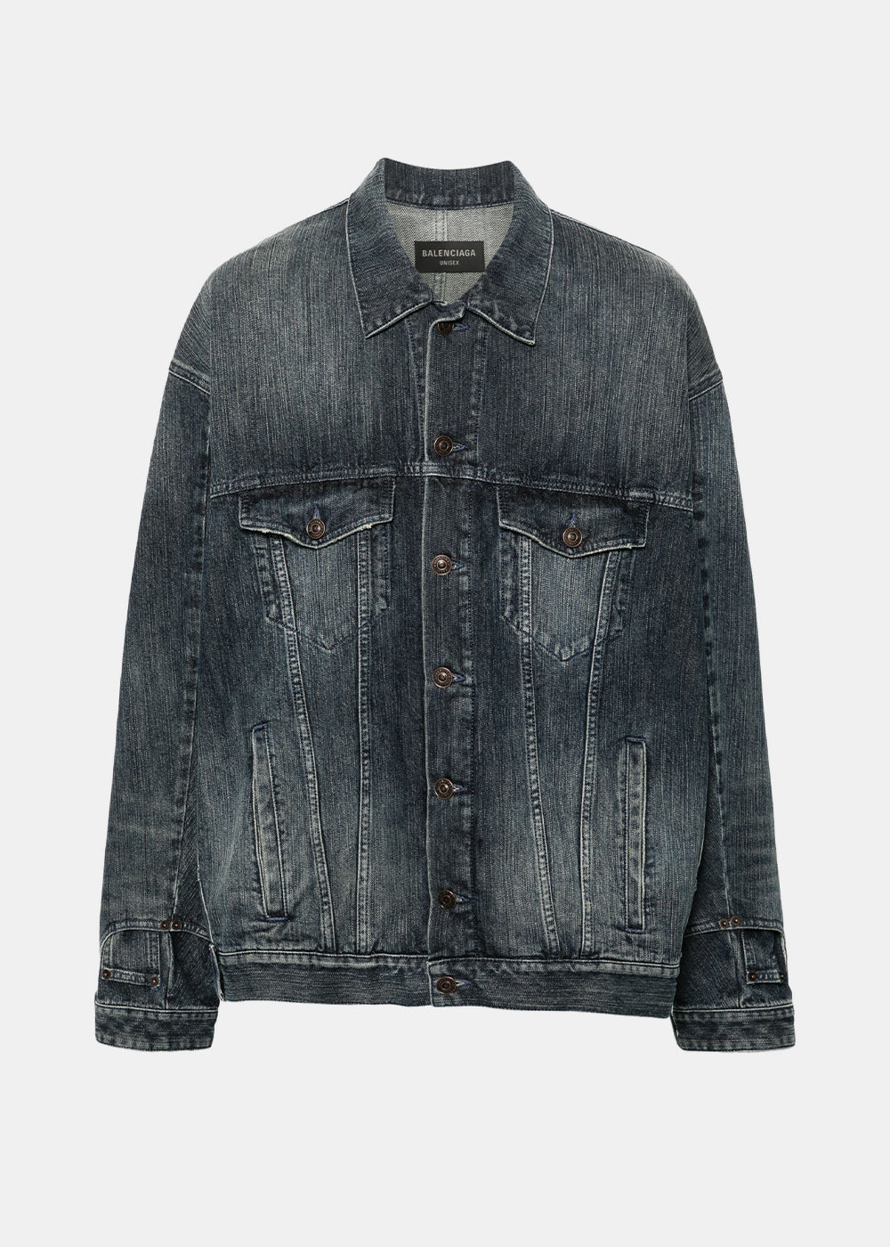Indigo Deconstructed Denim Jacket Balenciaga оригінал – Купити в Україні – боковий вид