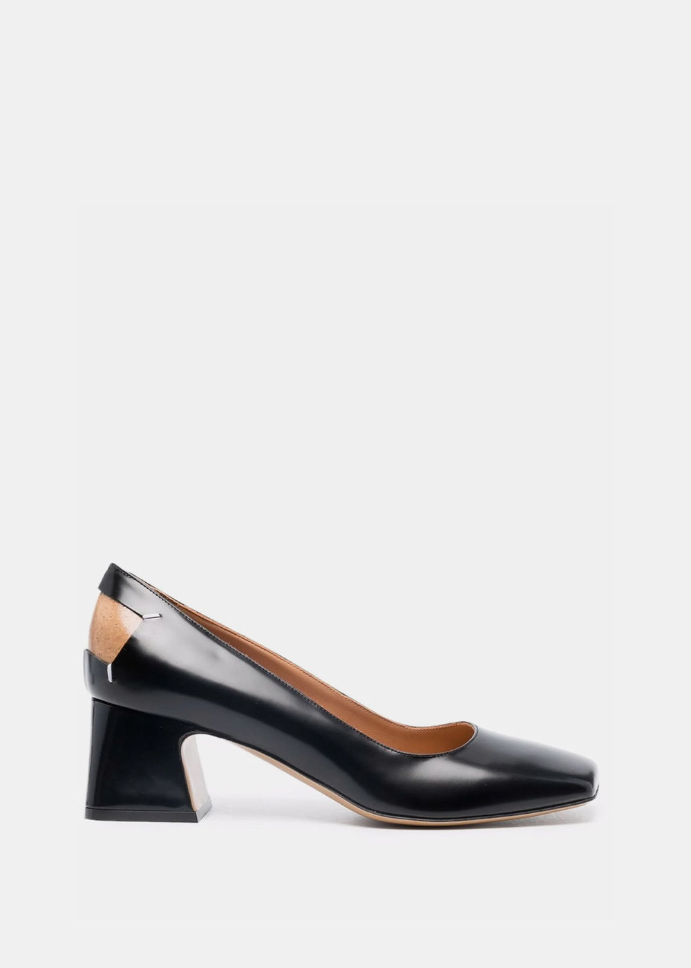 Black Décortiqué 60mm Four-Stitch Pumps Maison margiela – Гарантія оригінальності – боковий вид