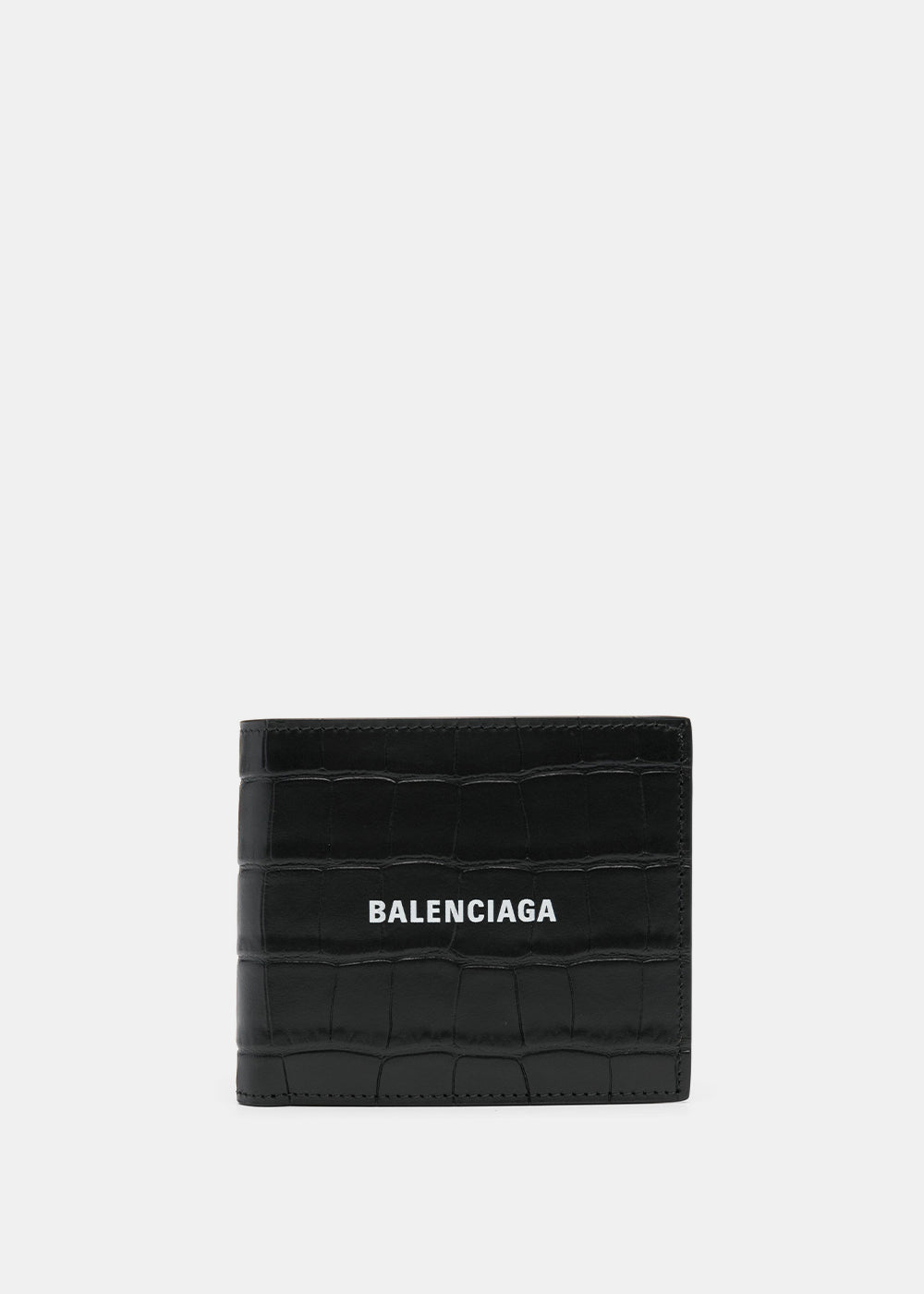Black Cash Square Wallet Balenciaga – Гарантія оригінальності – боковий вид