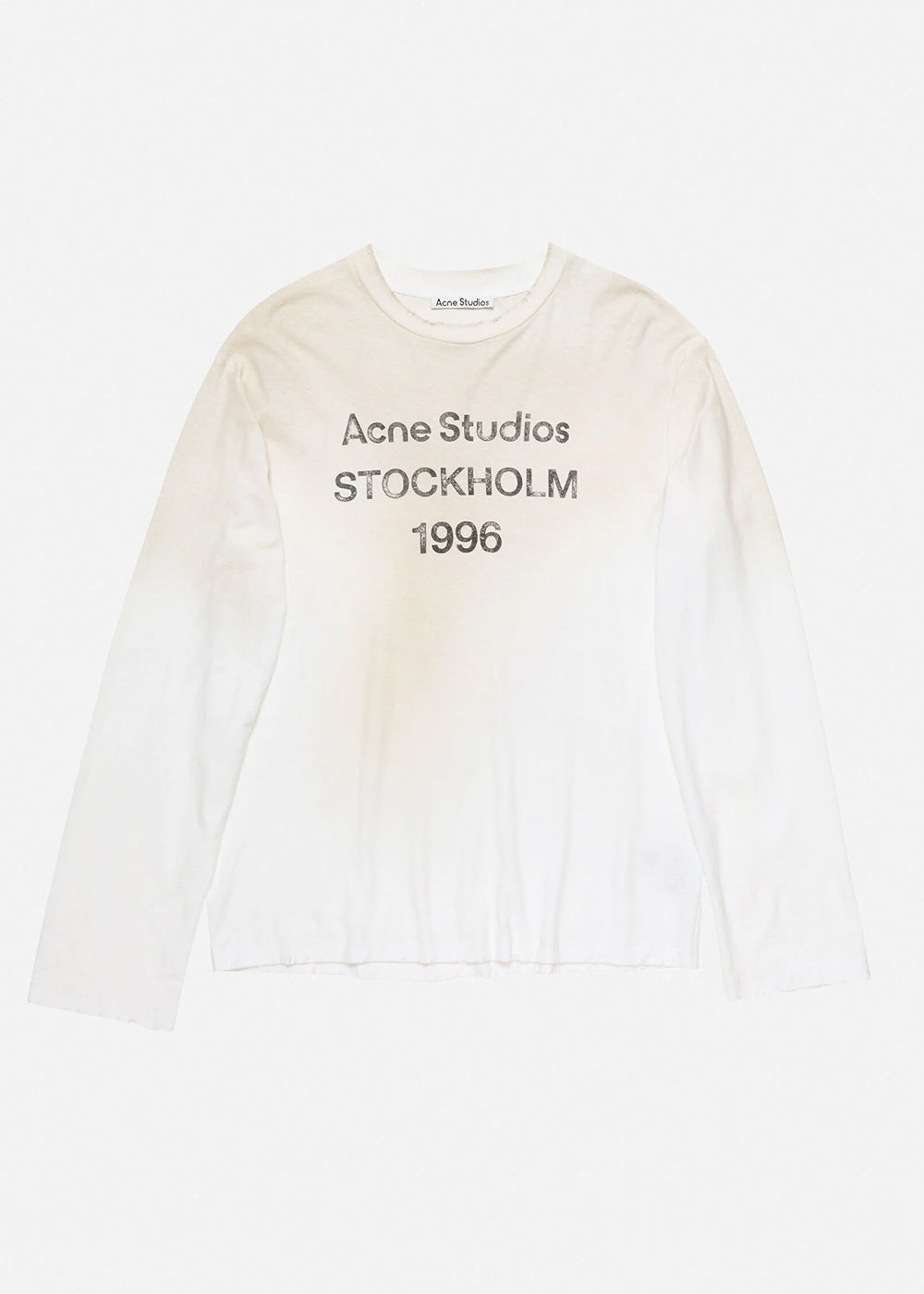 Dusty White 1996 Long Sleeve T-Shirt Acne studios – Гарантія оригінальності – боковий вид
