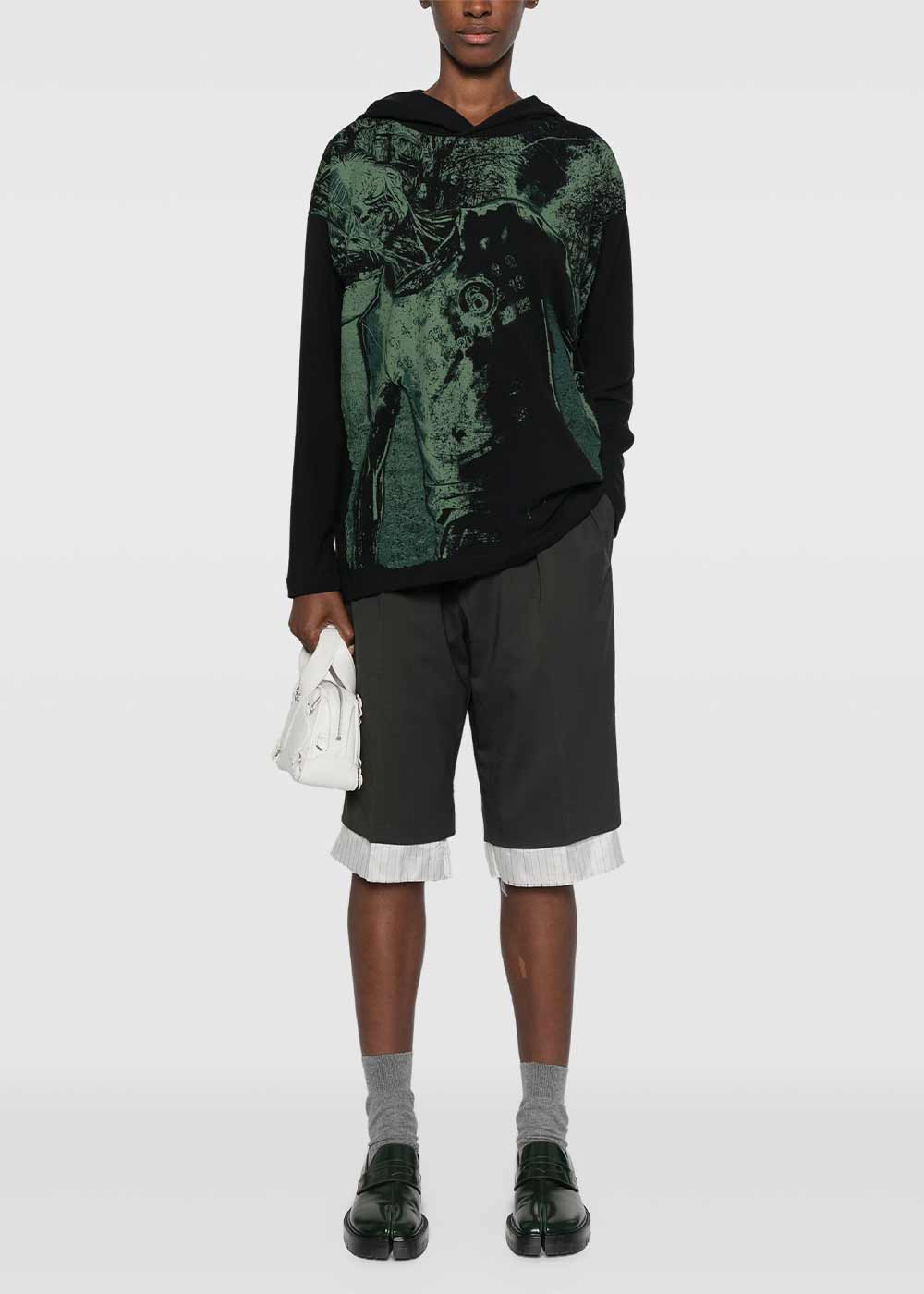 Оригінальна Black Numbers-Motif Hoodie Maison margiela – вид ззаду
