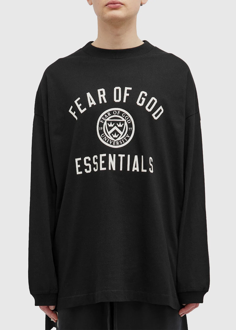 Black Jersey Long Sleeve Tee Fear of god – Гарантія оригінальності – вид ззаду