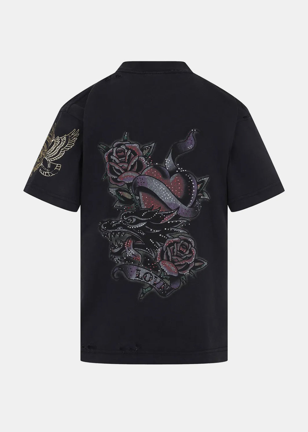 Washed Black Tacky Tattoo T-Shirt Balenciaga оригінал – Купити в Україні – вид ззаду