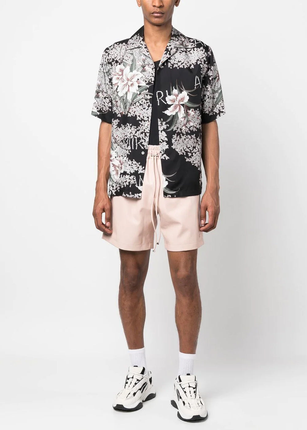 Оригінальна Pink Drawstring Track Shorts Amiri – вид ззаду