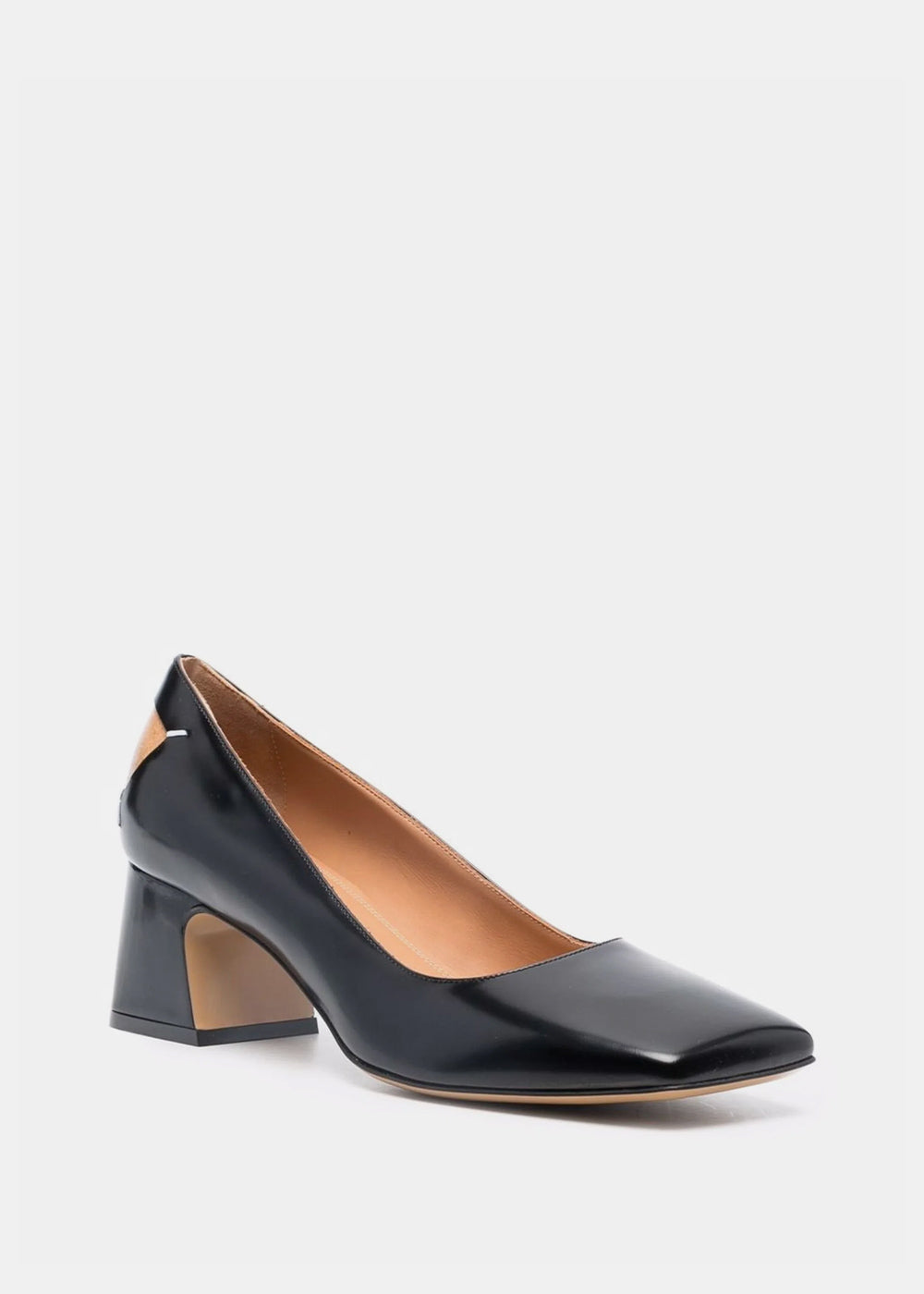 Black Décortiqué 60mm Four-Stitch Pumps Maison margiela – Гарантія оригінальності – вид ззаду