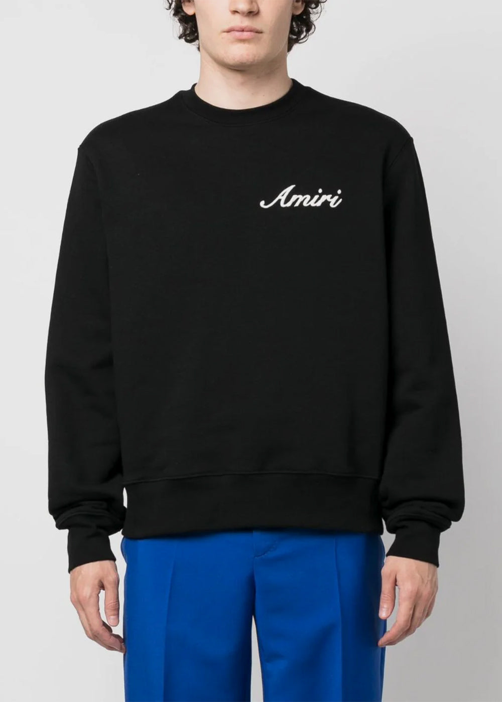 Оригінальна Black Script Logo Crewneck Amiri – вид ззаду