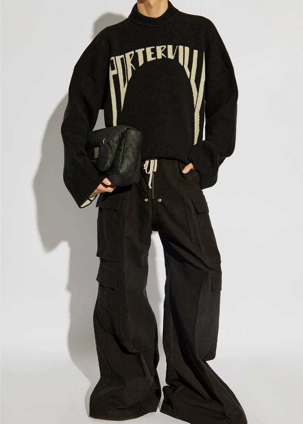 Black Cargobelas Pants Rick owens – Гарантія оригінальності – вид ззаду