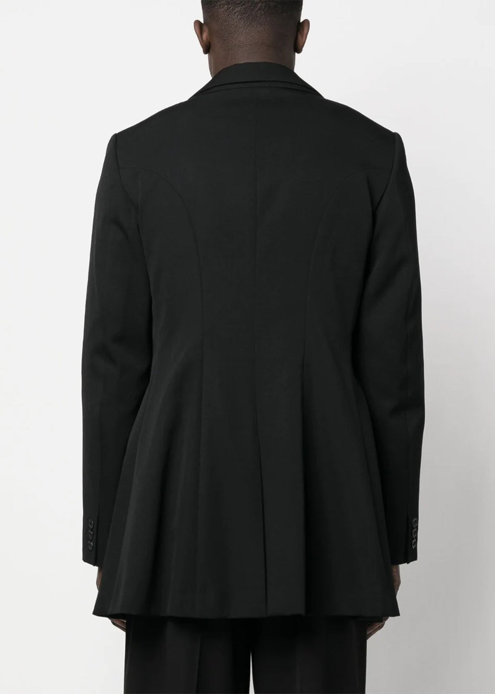 Black Long-Sleeve Wool Coat Comme des garcons – Гарантія оригінальності – збільшений вид