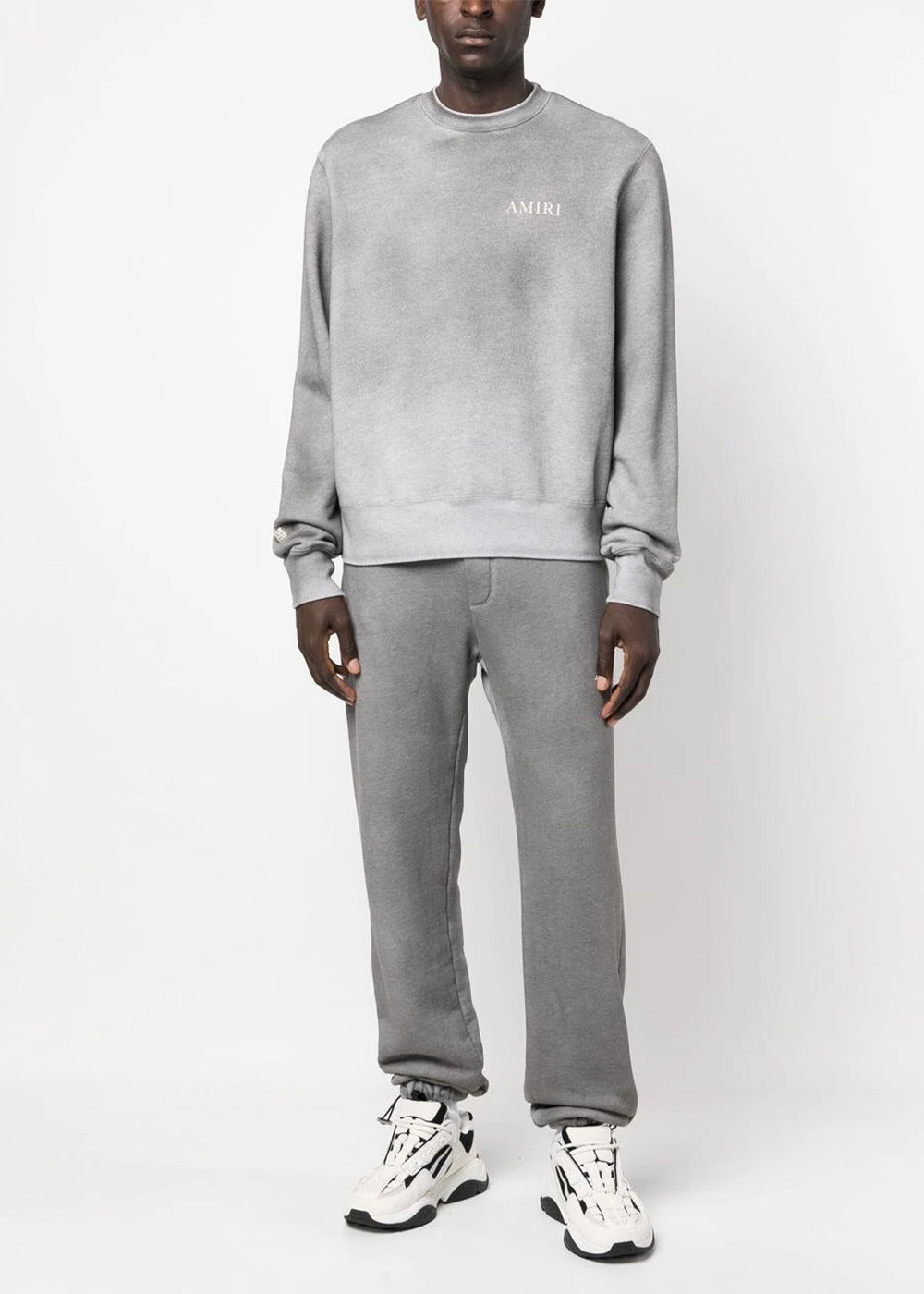 Grey Aged Puff Logo Sweatpants Amiri – Гарантія оригінальності – вид ззаду
