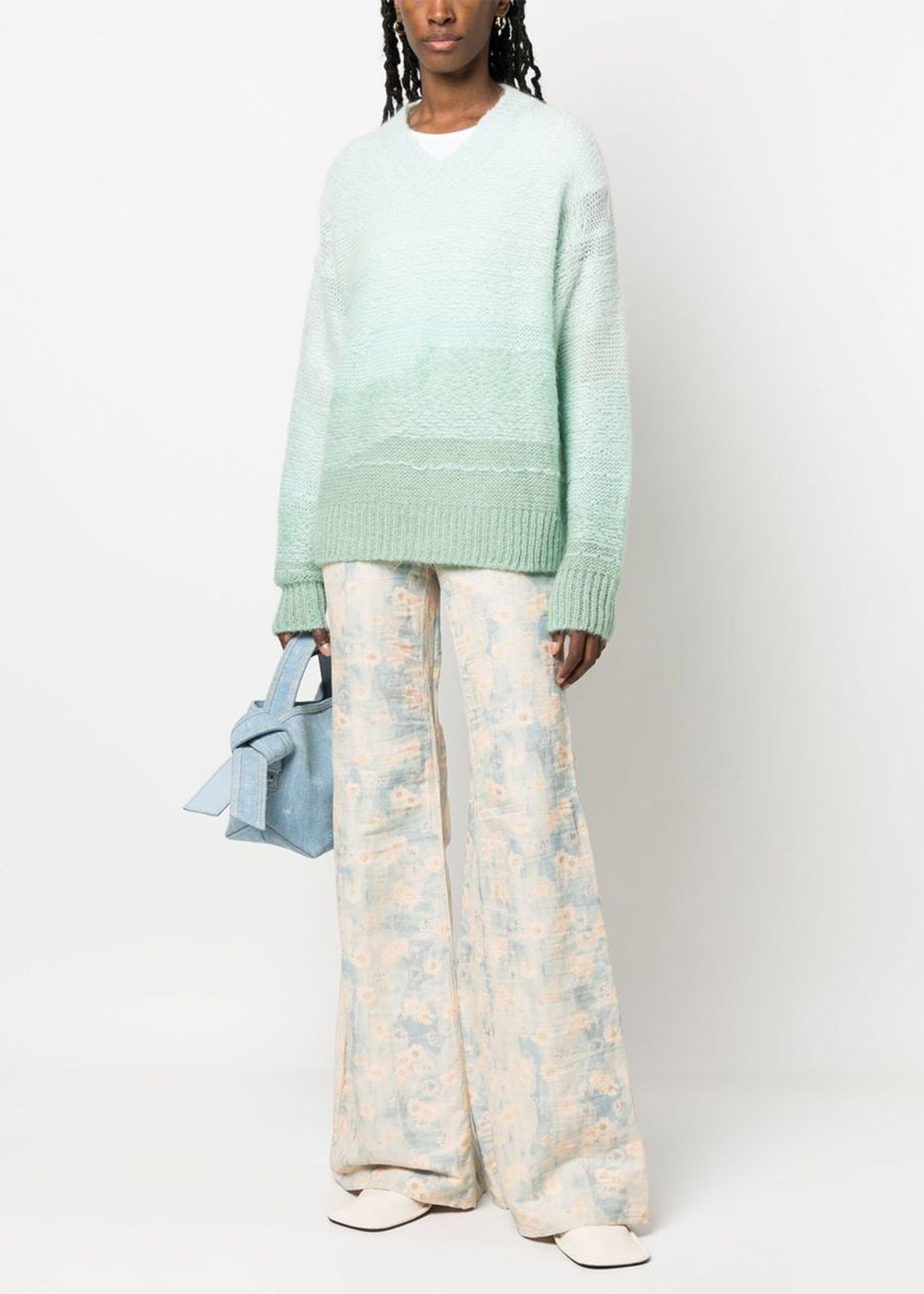 Оригінальна Mint V-Neck Sweater Acne studios – вид ззаду