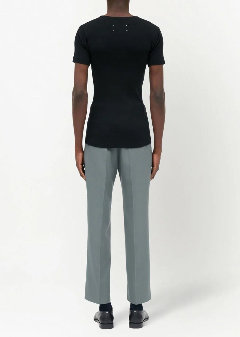 Black Logo-Patch T-Shirt Maison margiela – Гарантія оригінальності – детальний вид