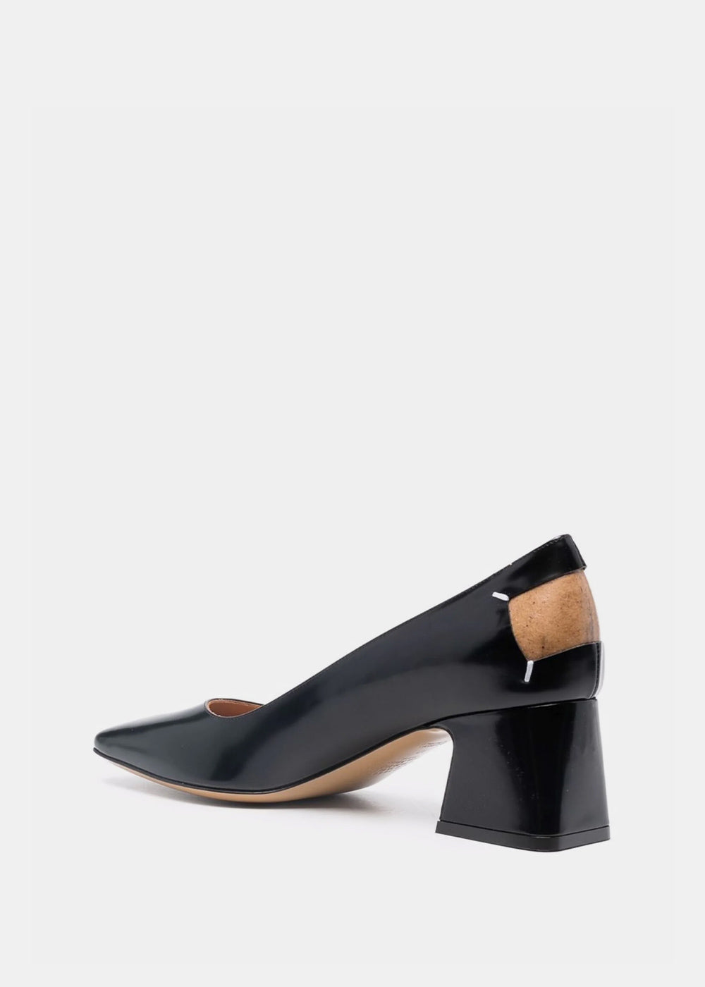 Black Décortiqué 60mm Four-Stitch Pumps Maison margiela – Гарантія оригінальності – детальний вид