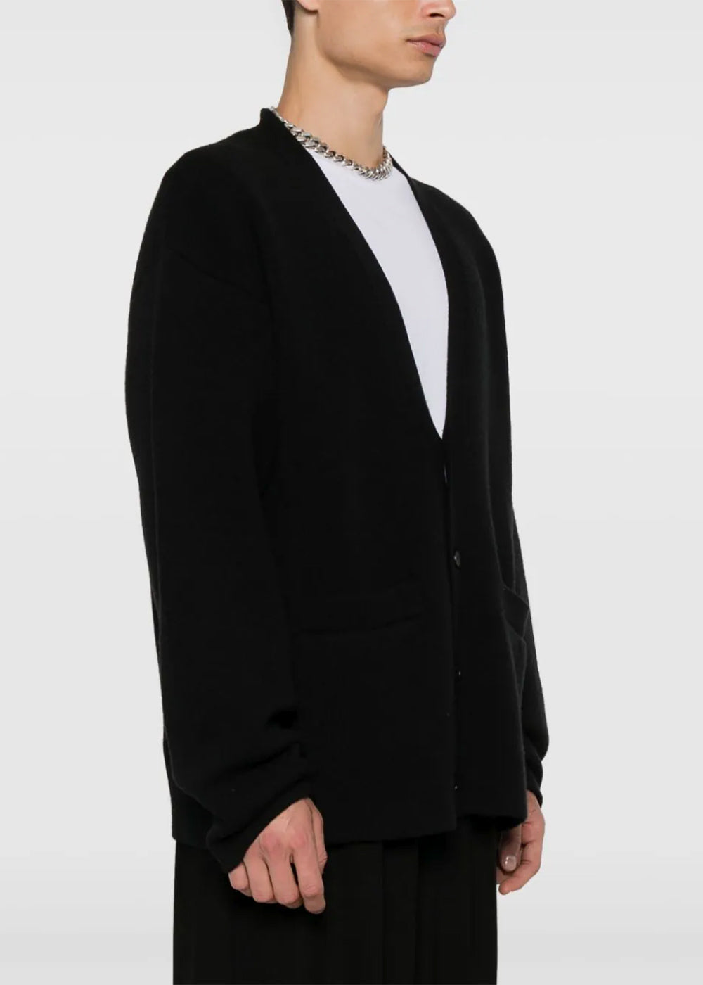 Black Rubberised-Logo Cardigan Balenciaga оригінал – Купити в Україні – детальний вид